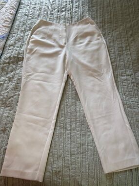 Cropped High-Rise Womens Pants in white